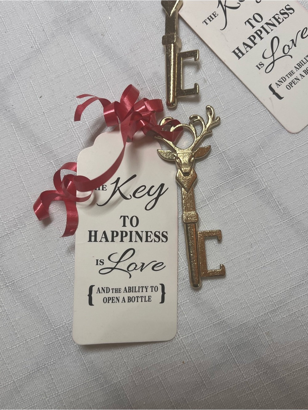 The Key To Happiness is Love Bottle Opener Gift  - New
Set of three